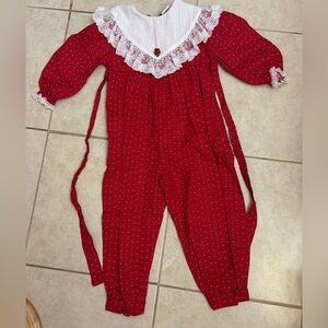 Vintage Bryan red holiday romper